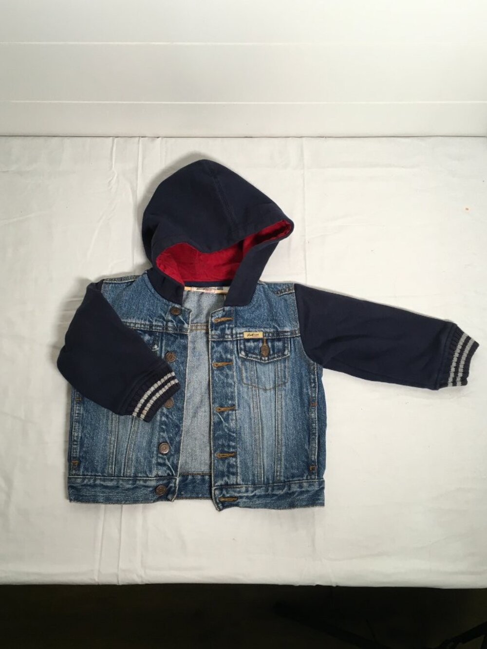 Levi's Strauss Signature Jean/Fleece Jacket Boy's Navy/Red/Denim/Gray Sz 3T